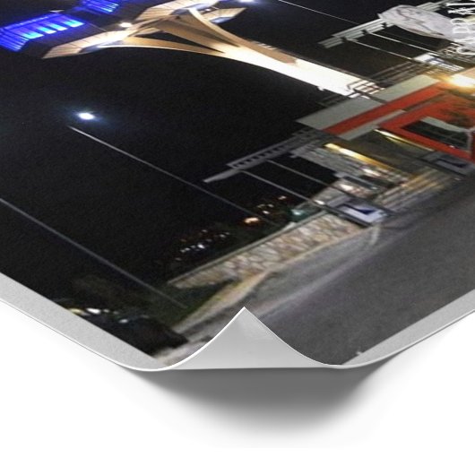 Podgorica - Turm von Dajbabska Gora - Montenegro - Poster (Ecke)