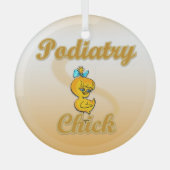 Podiatrie Chick Ornament Aus Glas (Vorderseite)