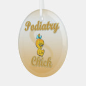 Podiatrie Chick Ornament Aus Glas (Vorderseite links)
