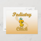 Podiatrie Chick Postkarte (Vorne/Hinten)