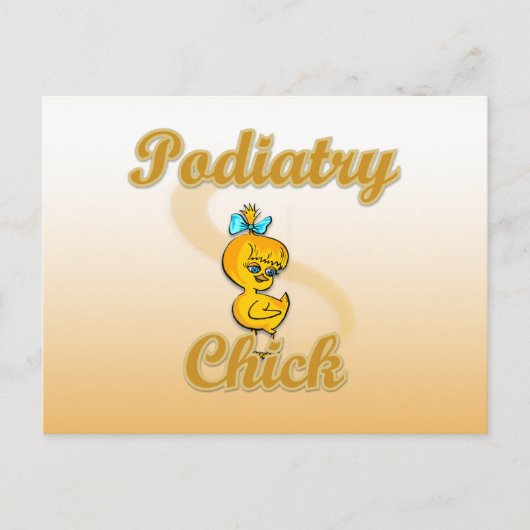 Podiatrie Chick Postkarte (Vorderseite)