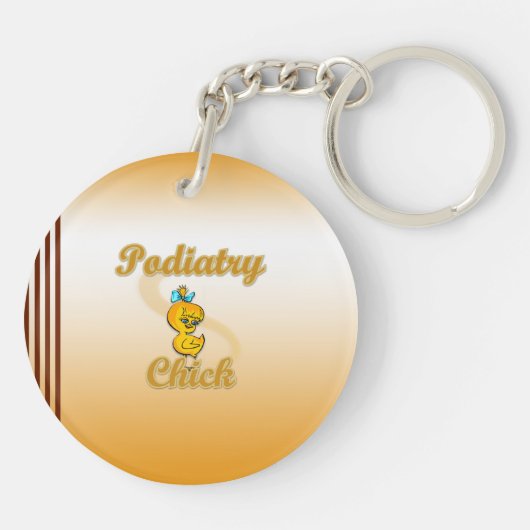Podiatrie Chick Schlüsselanhänger (Rückseite)