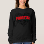 Podiatrie Herz Form Word Cloud Foot Arzt Sweatshirt (Vorderseite)