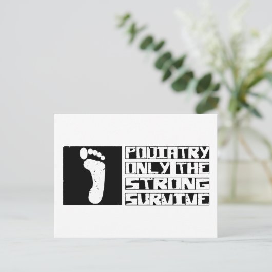 Podiatrie Postkarte (Stehend Vorderseite)