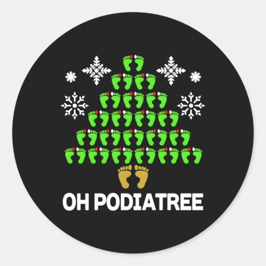 Podiatrie Tree Foot Podiatrist Runder Aufkleber (Vorderseite)