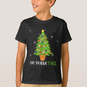 Podiatrische Weihnachtsbaum podiatrist Fuß medizin T-Shirt
