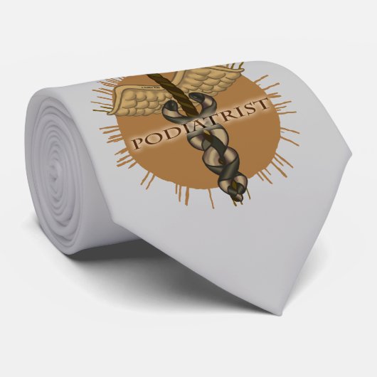 Podiatrist Caduceus individuelle Name Krawatte (Gerollt)