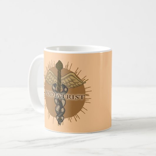 Podiatrist Caduceus Tasse (Vorderseite Links)