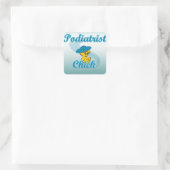 Podiatrist Chick #3 Quadratischer Aufkleber (Tasche)