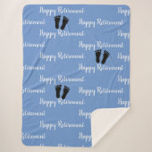 Podiatrist Feet Muster Blau Sherpadecke (Vorderseite)