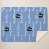 Podiatrist Feet Muster Blau Sherpadecke (Vorderseite (Horizontal))