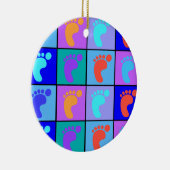 Podiatrist-Feet-Muster Keramik Ornament (Rechts)