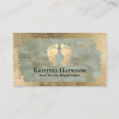 Podiatrist Foot Health Practitioner Vintage Gold Visitenkarte (Vorderseite)