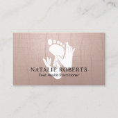 Podiatrist Foot Massage Therapeut Vintag Pink Zen Visitenkarte (Vorderseite)