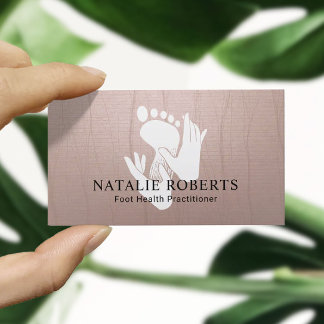 Podiatrist Foot Massage Therapeut Vintag Pink Zen Visitenkarte