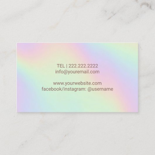 Podiatrist Foot Massage Therapie Wellness-Center H Visitenkarte (Rückseite)