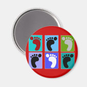 Podiatrist Gifts Popart Design of Feet Magnet (Vorderseite/Rückseite)