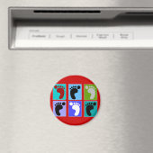 Podiatrist Gifts Popart Design of Feet Magnet (In Situ (Geschirrspüler))