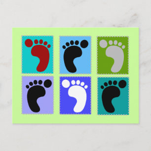 Podiatrist Gifts Popart Design of Feet Postkarte