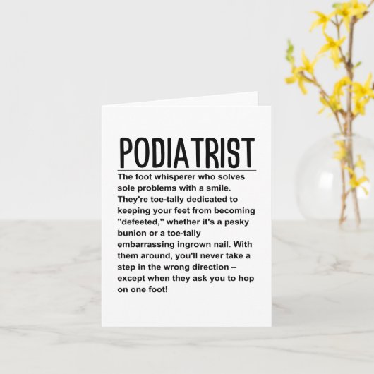 Podiatrist Karte (Gelbe Blume)