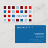 PODIATRIST (Mod-Quadrate) Visitenkarte (Vorne/Hinten)