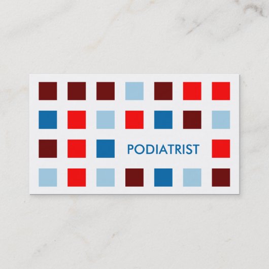 PODIATRIST (Mod-Quadrate) Visitenkarte (Vorderseite)