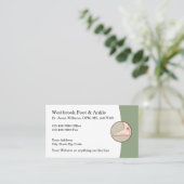 Podiatrist Modern Editable Business Cards Visitenkarte (Stehend Vorderseite)