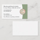 Podiatrist Modern Editable Business Cards Visitenkarte (Vorne/Hinten)