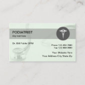 Podiatrist Moderne Medizinische Visitenkarten Visitenkarte (Vorderseite)