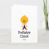 Podiatry-Küken-Gruß-Karte Karte (Rückseite)