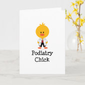 Podiatry-Küken-Gruß-Karte Karte (Gelbe Blume)