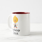 Podiatry-Küken-Tasse Zweifarbige Tasse (Vorderseite Links)