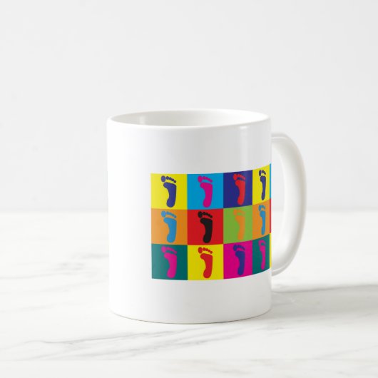 Podiatry-Pop-Kunst Kaffeetasse (VorderseiteRechts)