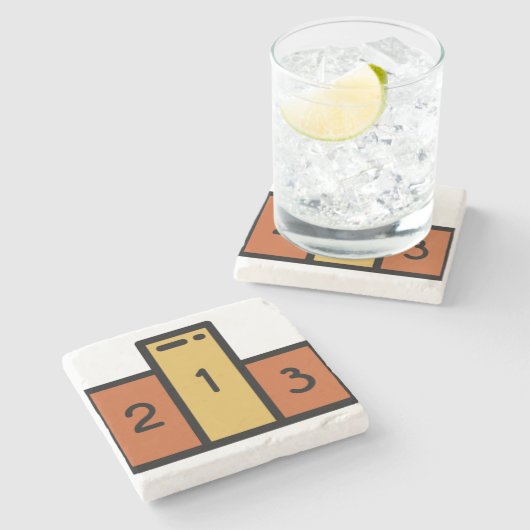 Podium Steinuntersetzer (Seitenansicht)