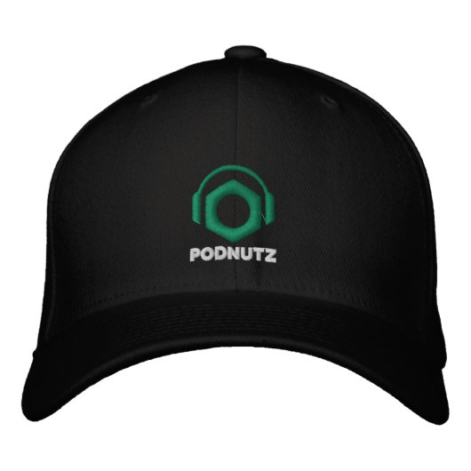 Podnutz bestickt Hat Big Logo (weiße Buchstaben) Bestickte Kappe (Vorderseite)