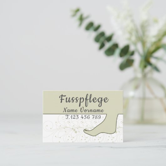 Podologe, Fusspflege Visitenkarte (Stehend Vorderseite)