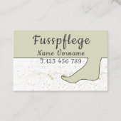 Podologe, Fusspflege Visitenkarte (Vorderseite)
