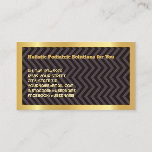 Podologe Visitenkarte (Rückseite)