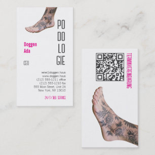 Podologie-Foto QR-Code Visitenkarte