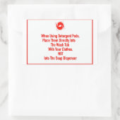 'Pods direkt platzieren' Waschsalon Red Overlay Rechteckiger Aufkleber (Tasche)