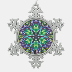 Pods Kaleidoscope Snowflake Ornament