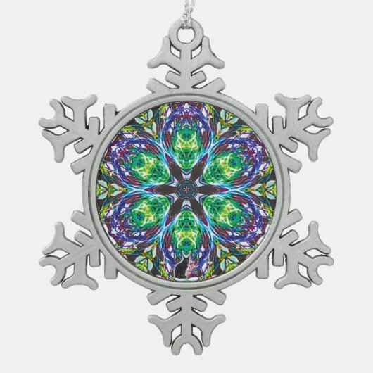 Pods Kaleidoscope Snowflake Ornament (Vorderseite)