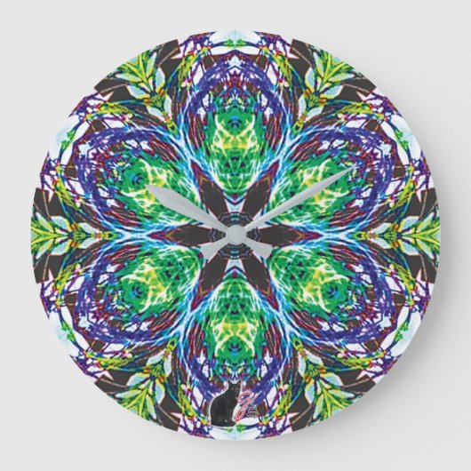 Pods Kaleidoskop Große Wanduhr (Vorderseite)