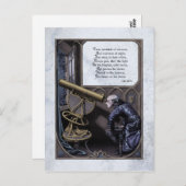 Poe "Abend Star" Steampunk Viktorianische Postkart Postkarte (Vorne/Hinten)