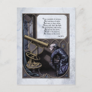 Poe "Abendstern" Steampunk viktorianische Postkart Postkarte