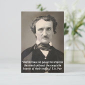 Poe auf dem Power der Worte Karte (Stehend Vorderseite)
