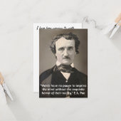 Poe auf dem Power der Worte Karte (Vorderseite/Rückseite Beispiel)