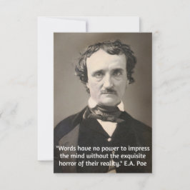 Poe auf dem Power der Worte Karte