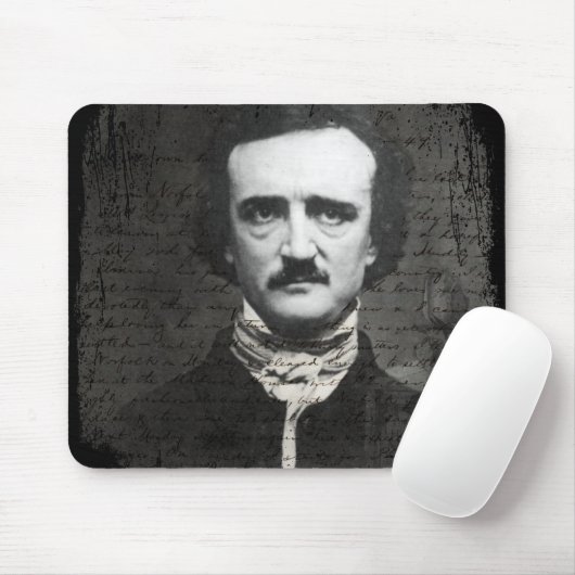 Poe Black and White Grunge Mousepad (Mit Mouse)