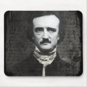 Poe Black and White Grunge Mousepad (Vorne)